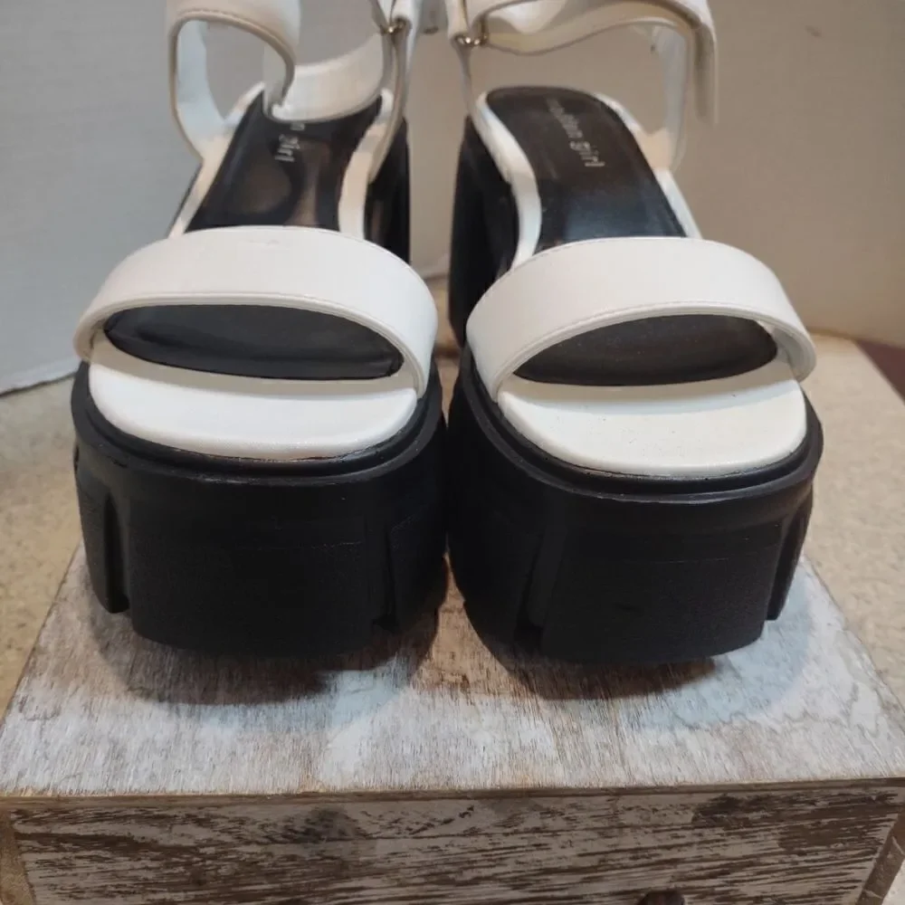 Madden Chunky White Platform Sandals